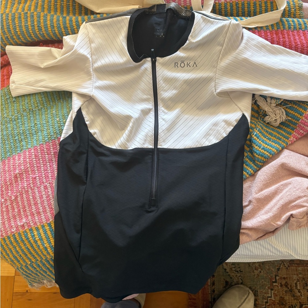 ROKA Men's Black and White Cycling Jersey